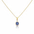 Tanzanite Oval Pendant with diamond accent
