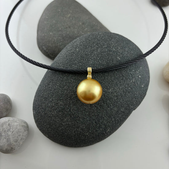 Golden South Sea Infinity Necklace