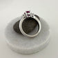 14K Pink Sapphire & Diamond Ring