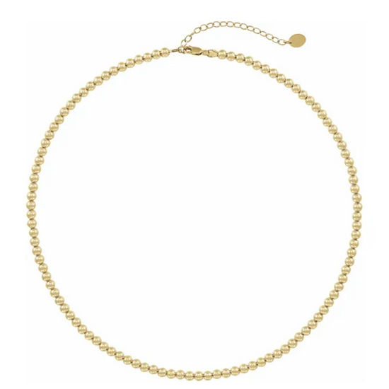 14K Gold-Filled 4mm Bead Necklace