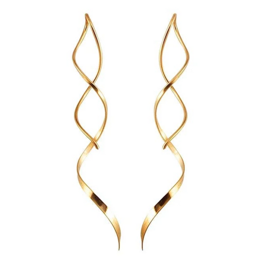 14K Gold-Filled Curling Waves Earrings