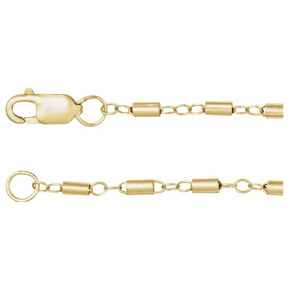 14K Gold-Filled Station Bar Chain
