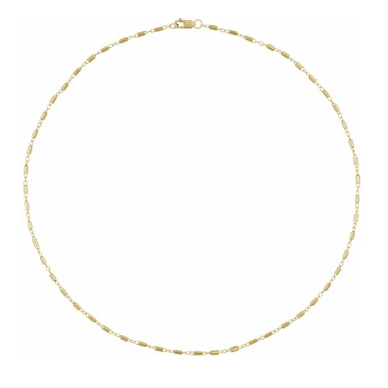 14K Gold-Filled Station Bar Chain