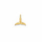 14K Gold Whale Tail Pendant