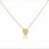 Gold heart-shaped necklace on a white background