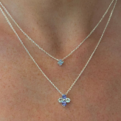 Sterling Silver Cape Cod Hydrangea Necklace