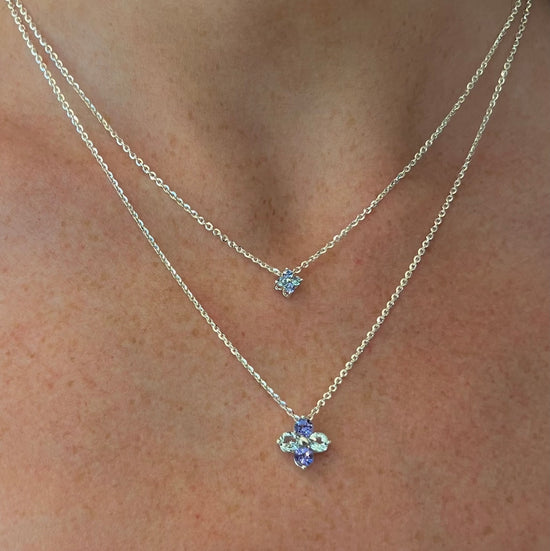 Sterling Silver Cape Cod Hydrangea Necklace