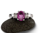 14K Pink Sapphire & Diamond Ring