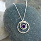 Amethyst Concentric Circle Necklace