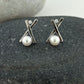 Diamond & Pearl XO Earrings