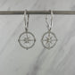 Sterling Silver CZ Compass Earrings