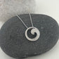 Sterling Silver CZ Curling Wave Necklace