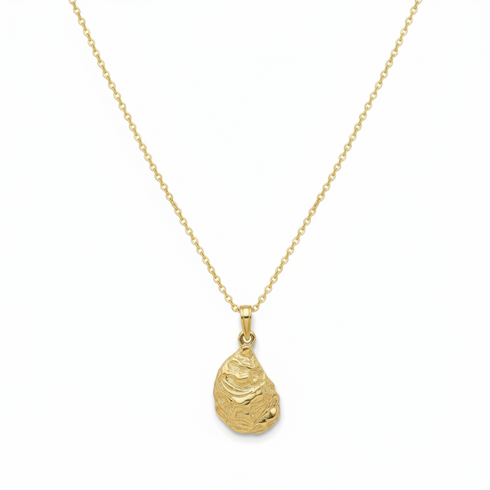 14K Gold Oyster Necklace