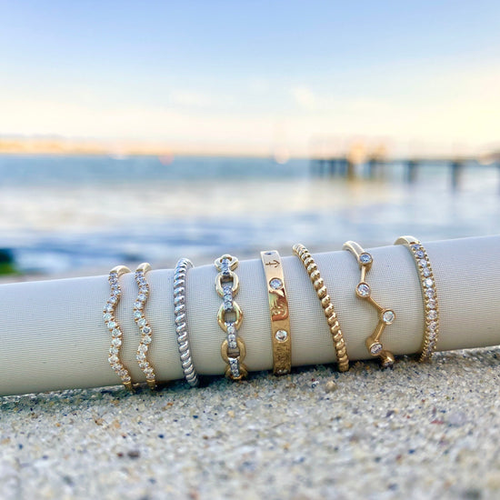 14K Gold Double Wave Ring