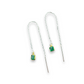 Two Tone Emerald Threader Earrings