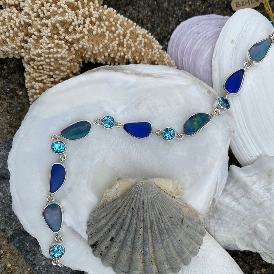 Sea Glass Treasures Link Bracelet
