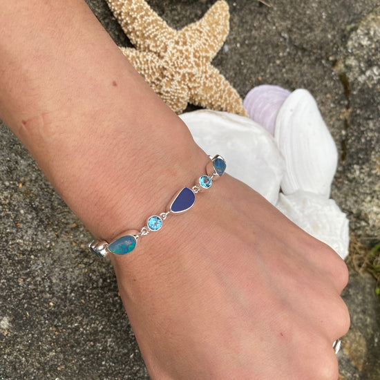 Sea Glass Treasures Link Bracelet