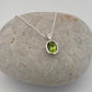 Sterling Silver Peridot Bezel Necklaces