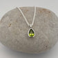 Sterling Silver Teardrop Peridot Necklace