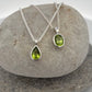 Sterling Silver Teardrop Peridot Necklace