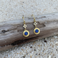 18K Ceylon Sapphire Handmade Drop Earrings