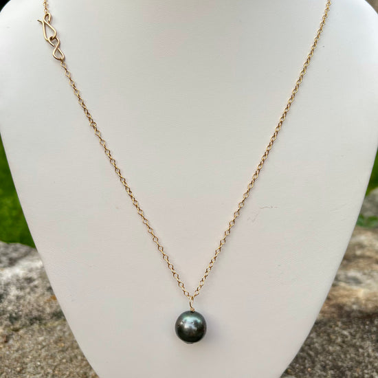 Tahitian Pearl Infinity Drop Necklace