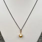 Golden Pearl Drop Lock Necklace
