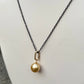 Golden Pearl Drop Lock Necklace