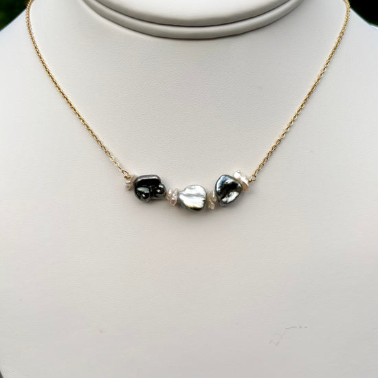 Tahitian Keshi Pearl Trio Necklace