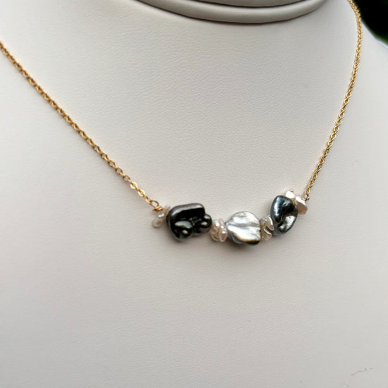 Tahitian Keshi Pearl Trio Necklace