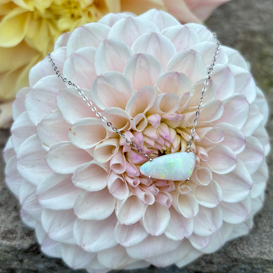 Freeform Opal Flash Necklace