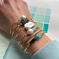 Aqua Pearl Gem Hook Bracelet