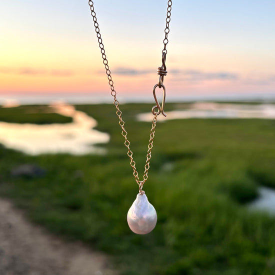 Baroque Pearl Long Sea Drop Necklace