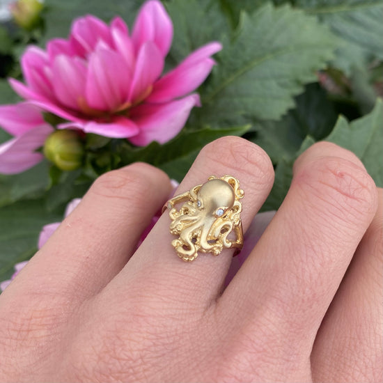 14K Octopus Ring