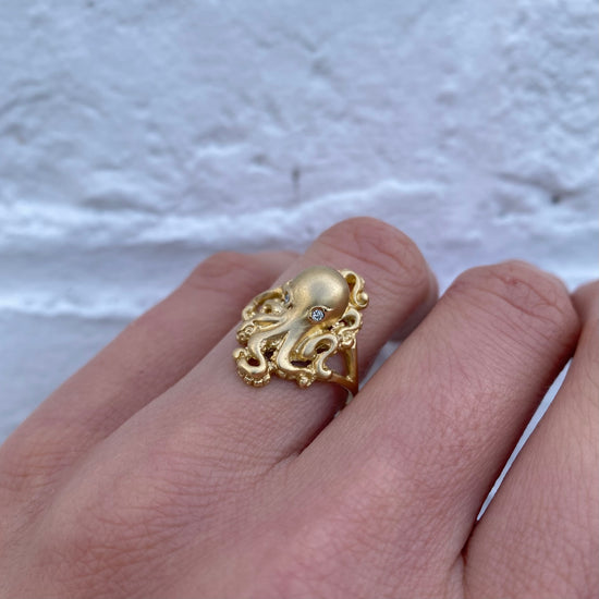 14K Octopus Ring