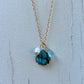 Labradorite Shell Charm Necklace