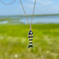 14K Gem Fish Bone Pendant