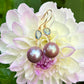 Lavender Pearl +. Sapphire Drop Earrings
