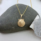 14k Textured Scallop Pendant