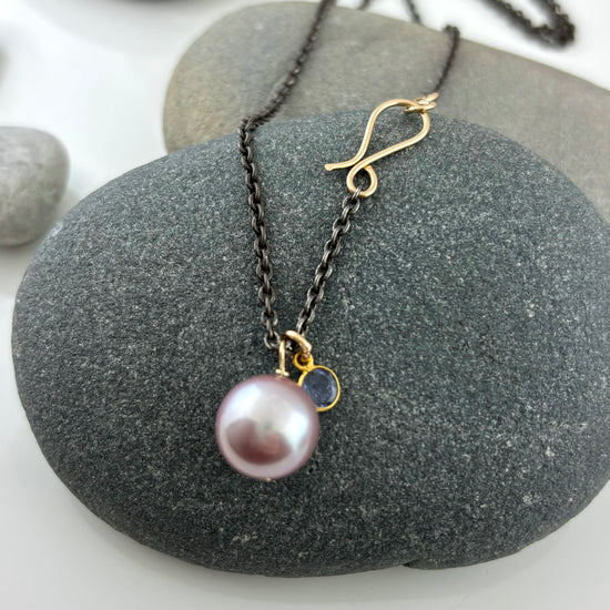 Sea Treasure Lavender Pearl Necklace