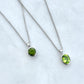 Sterling Silver Peridot Bezel Pendants