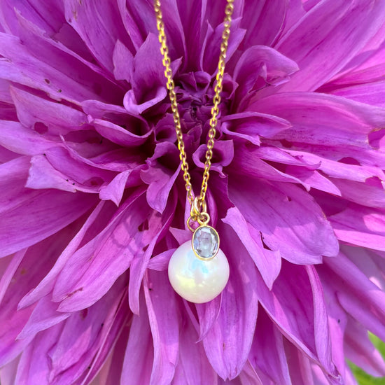 Sapphire Long Sea Drop Necklace