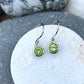 Peridot Petite Bezel Drop Earrings