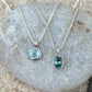 Sterling Silver Blue Topaz Bezel Necklace