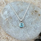 Sterling Silver Blue Topaz Bezel Necklace