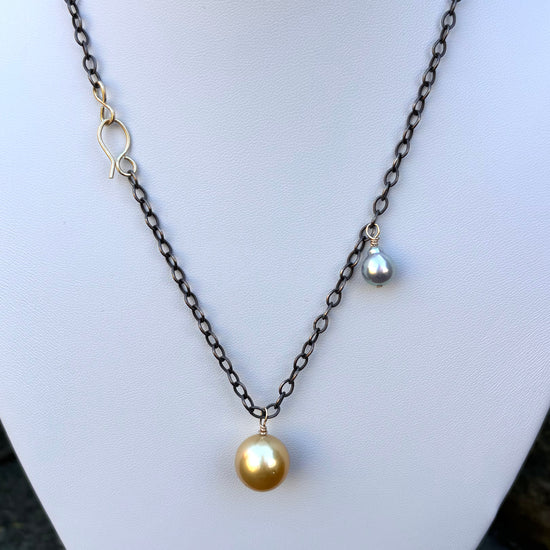 Golden South Sea Drop Necklace