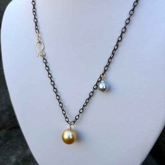 Golden South Sea Drop Necklace