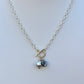 Silver Pearl Duo Toggle Necklace