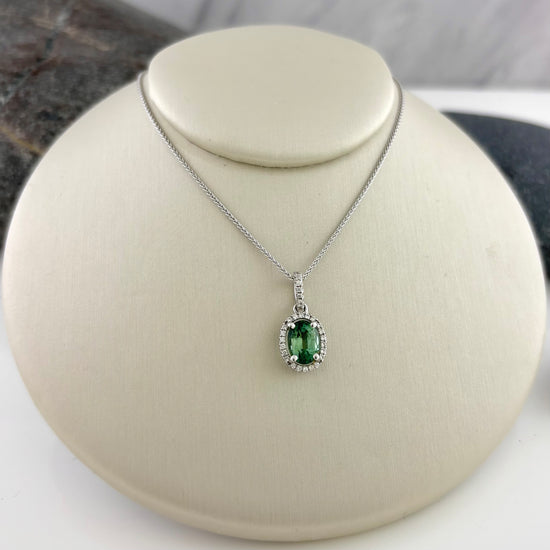 14K Green Tourmaline Deep Sea Pendant