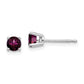5mm Rhodolite Garnet Stud Earrings